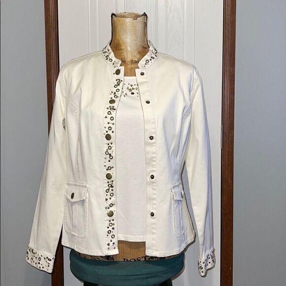 Susan Bristol TWO (2) Piece | Safari Line | Jacket and Matching Top Size 8 - Picture 5 of 16